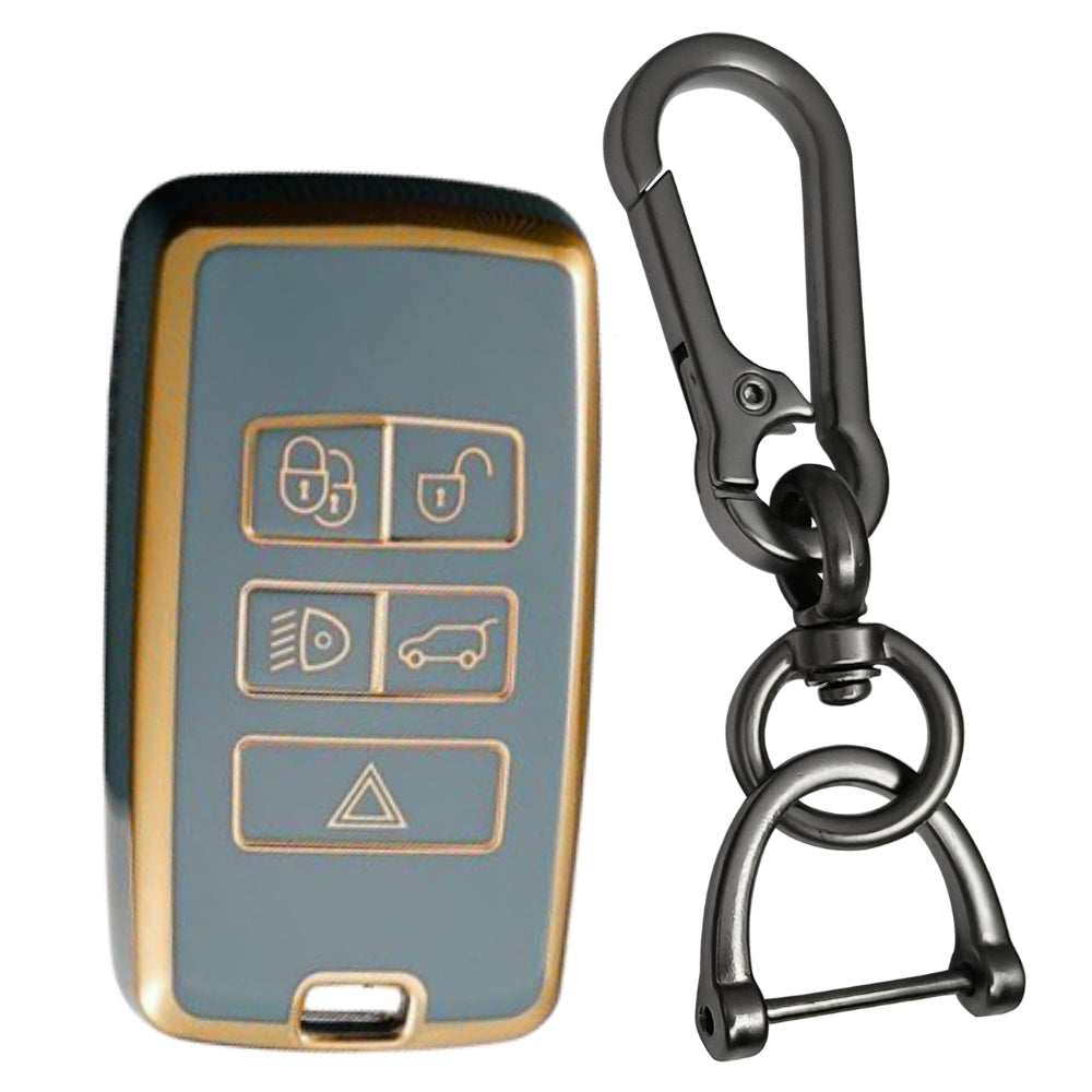 Gold Line TPU Key Cover with Keychain (Type 1)
