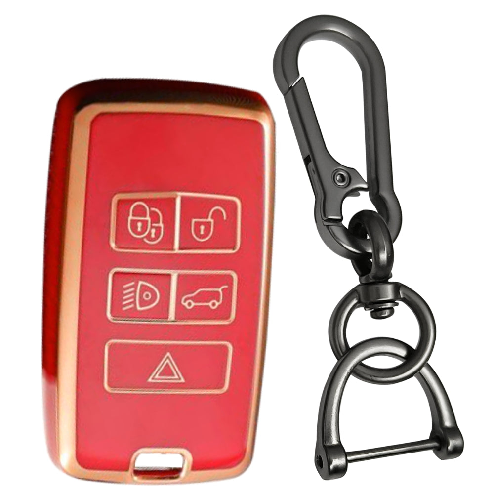 Gold Line TPU Key Cover with Keychain (Type 1)