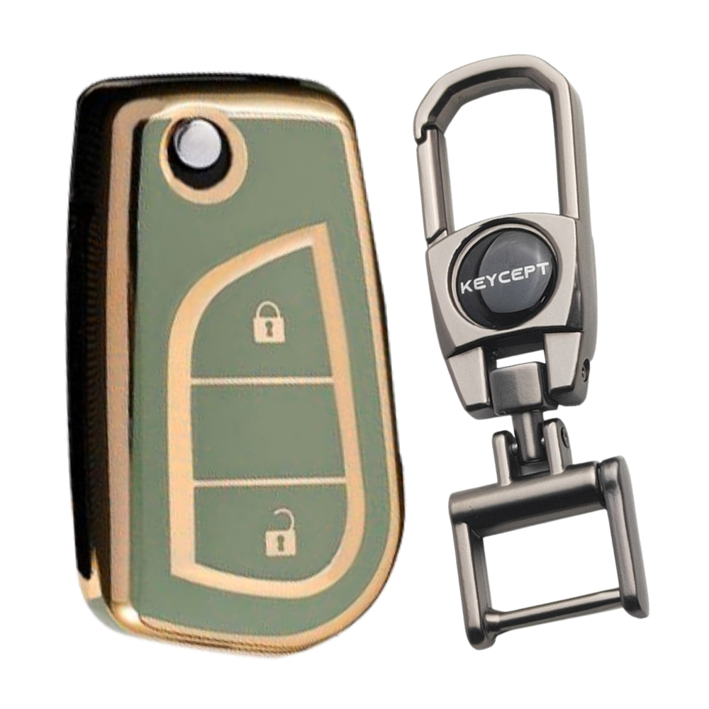 Toyota Gold Line TPU Key Cover with Keychain (Type 2)