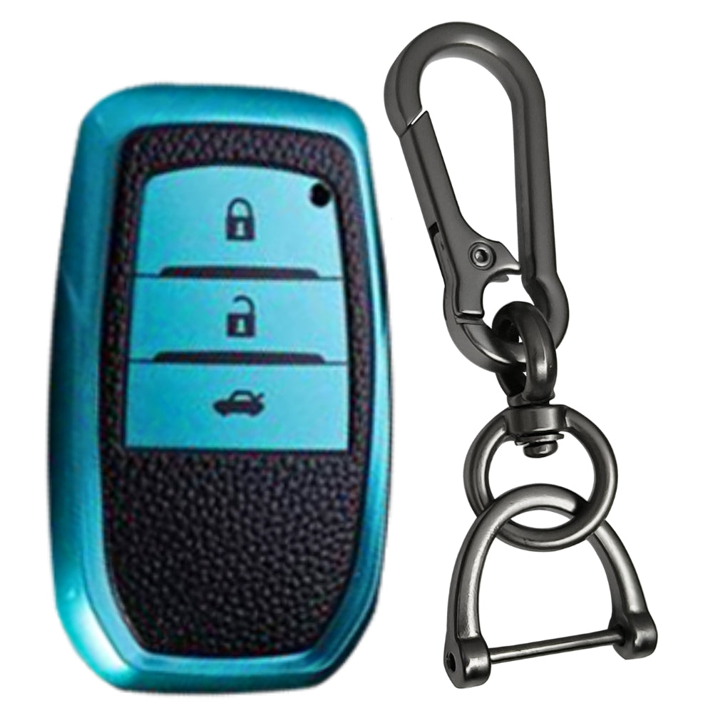 Toyota TPU Leather Key Cover with Keychain (Type 1)