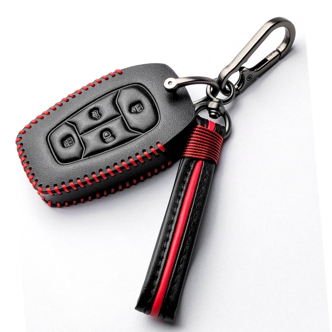 keycept leather key cover tata nexon harrier safari altroz tigor ev punch tiago 4 button smart shell case