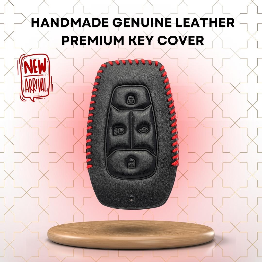 keycept leather key cover tata nexon harrier safari altroz tigor ev punch tiago 4 button smart shell case