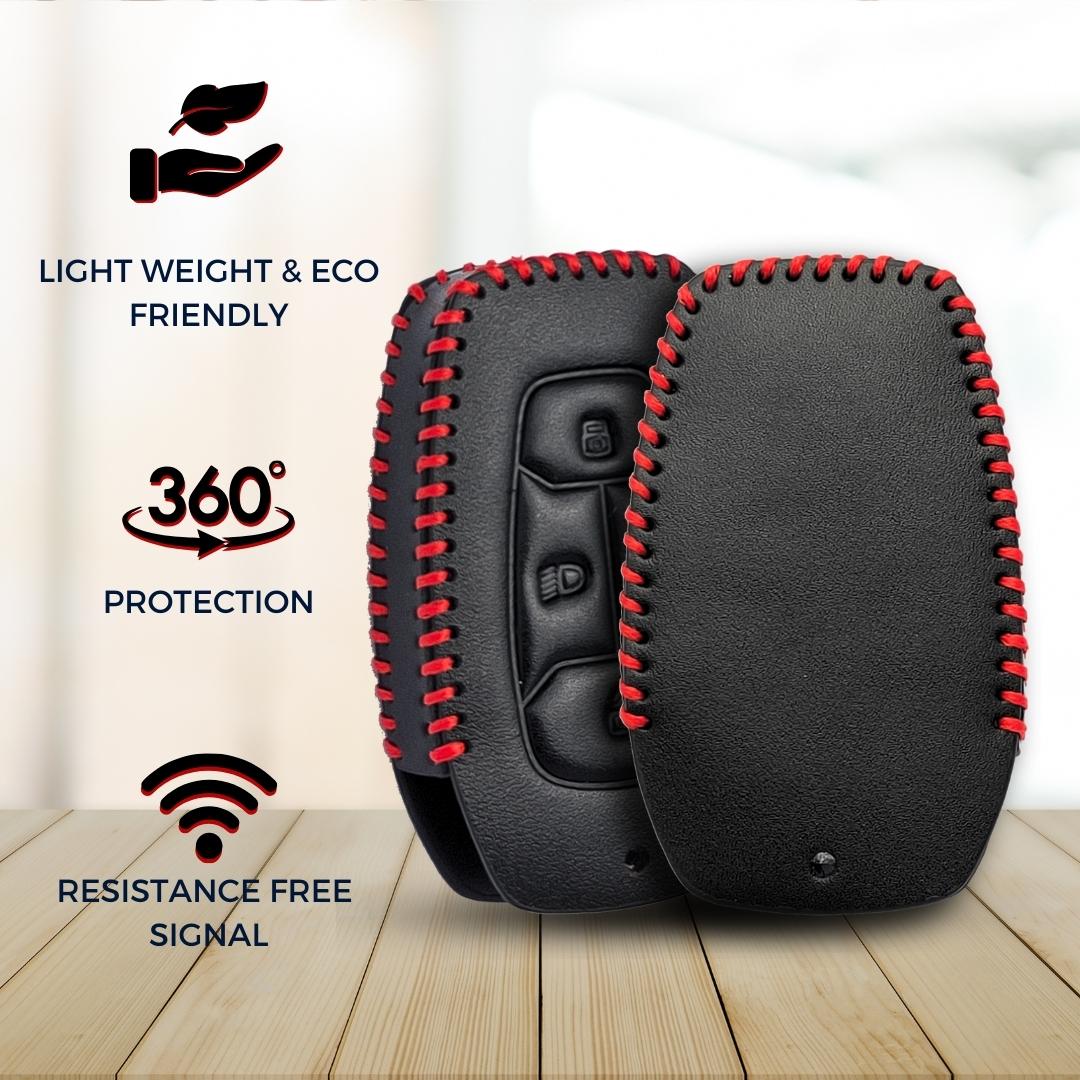 keycept leather key cover tata nexon harrier safari altroz tigor ev punch tiago 4 button smart shell case