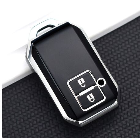 suzuki swift dzire fronx 2 button smart tpu key cover case accessories black silver