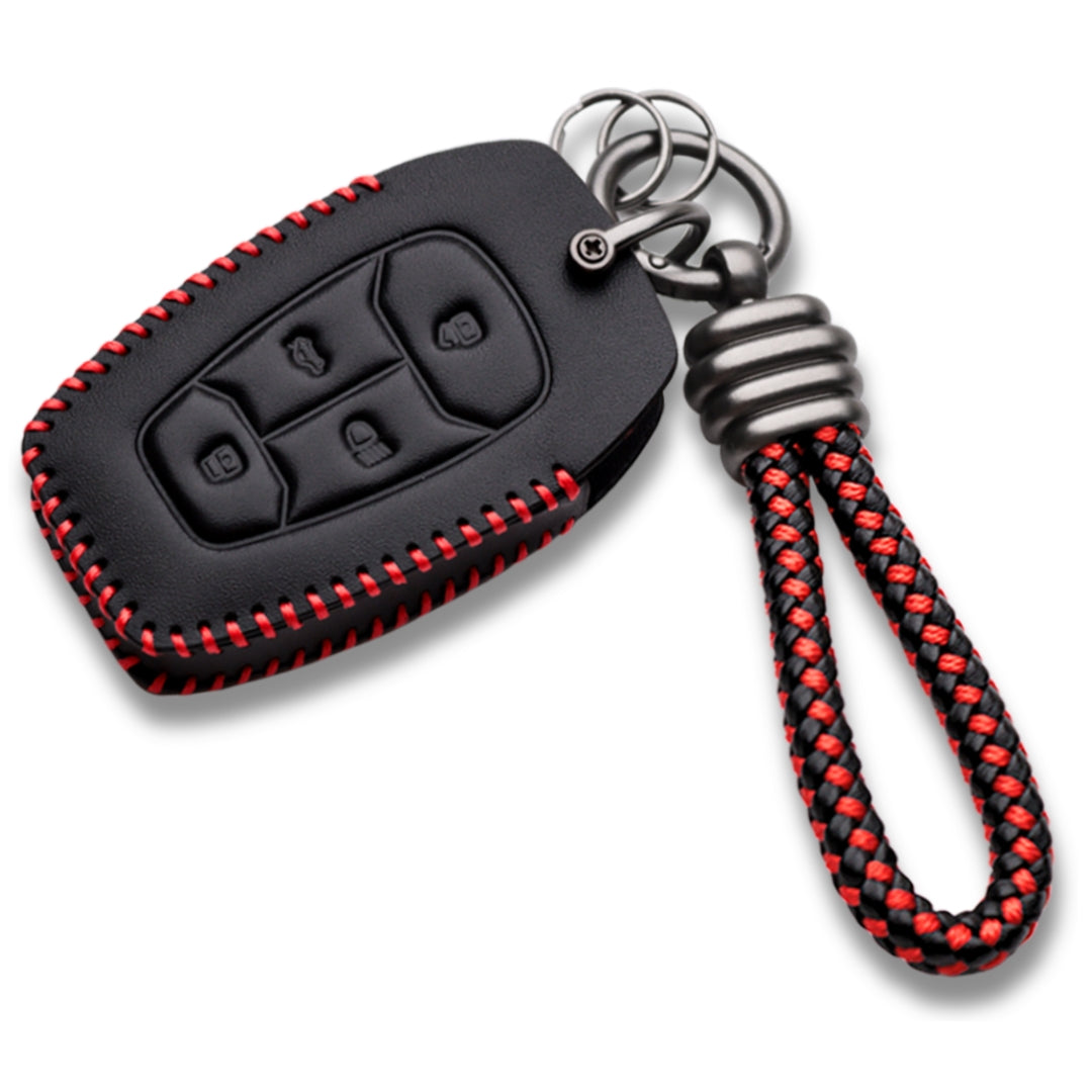 Tata Classic Leather Key Cover with Keychain K9
