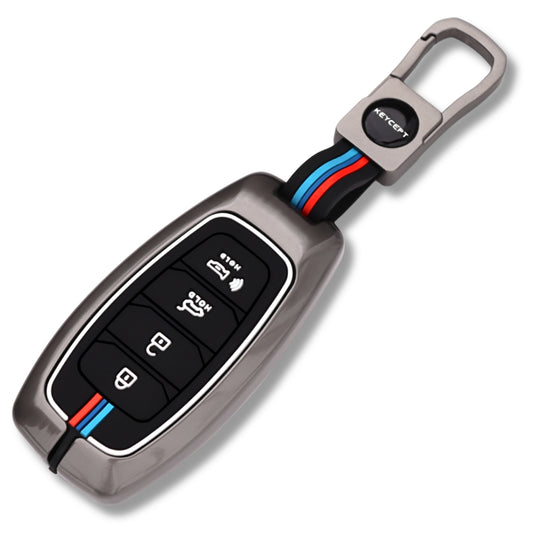 Hyundai Metal Alloy Key Cover with Keychain (Type M1)