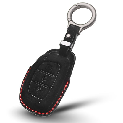 Hyundai Alcantara Crest Car Key Cover with Keychain (Type K10)
