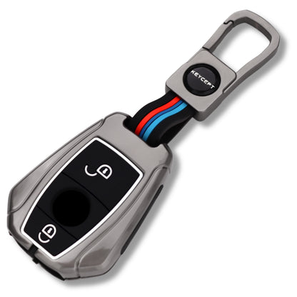 Mercedes-Benz Metal Alloy Key Cover with Keychain (Type M1)