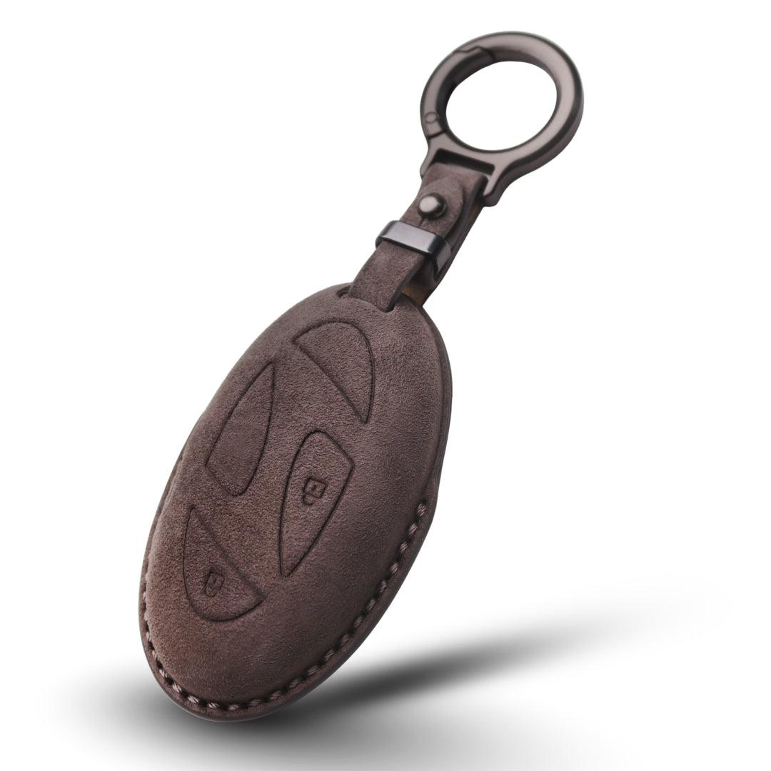 Hyundai Alcantara Crest Car Key Cover with Keychain (Type K10)
