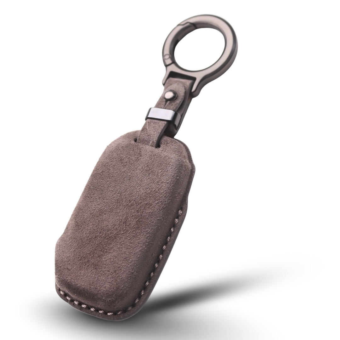 Kia Alcantara Crest Car Key Cover with Keychain (Type K10)