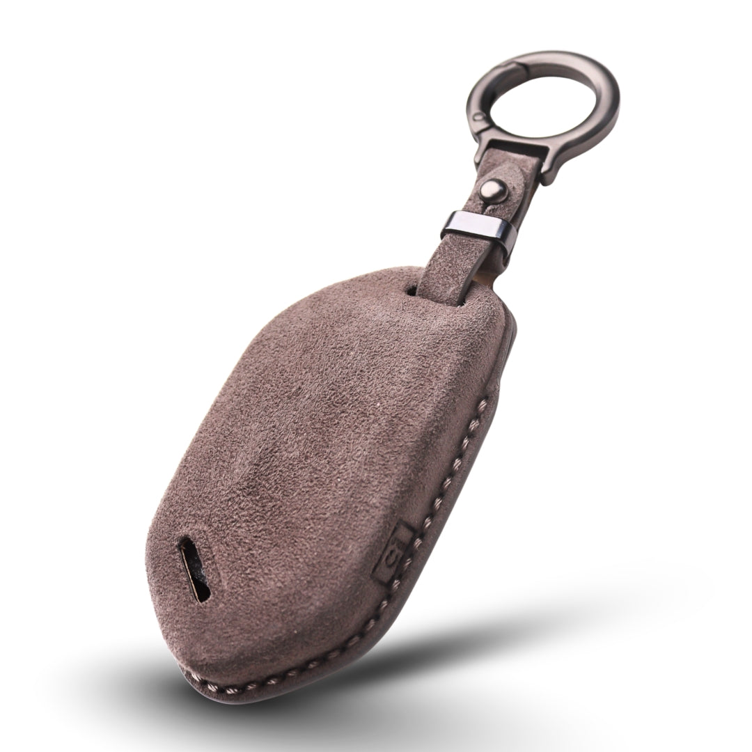 Kia Alcantara Crest Car Key Cover with Keychain (Type 10)