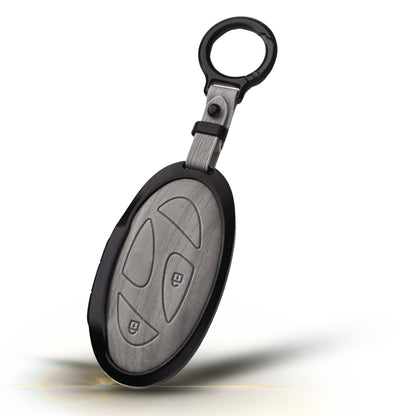 Hyundai Noir Wood Car Key Cover with Keychain (Type M8)