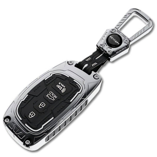 Hyundai Metal Armor Car Key Cover with Keychain. (Type M4)