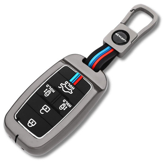 Keycept Kia Metal Silicone Key Cover with keychain(Type M1)