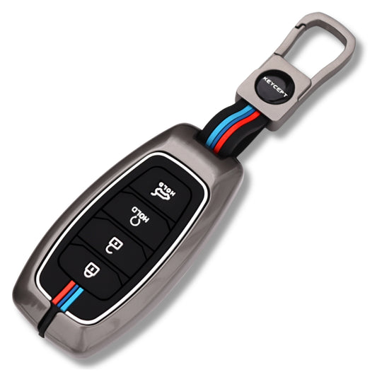 Hyundai Metal Alloy Key Cover with Keychain (Type M1)