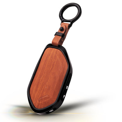 Kia Noir Wood Car Key Cover with Keychain (Type M8)