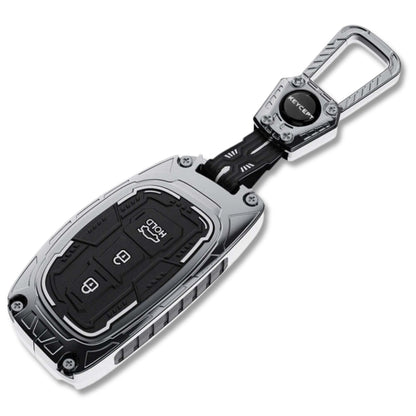 Hyundai Metal Armor Car Key Cover with Keychain(Type M4)