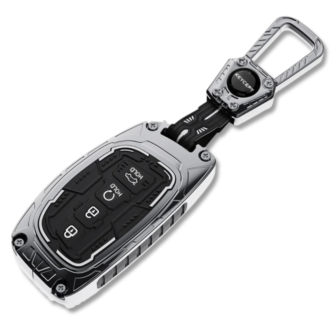 Hyundai Metal Armor Car Key Cover with keychain (Type M4)