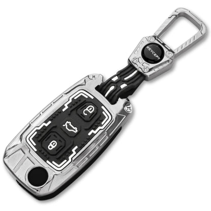 Skoda /Volkswagen Metal Armor Car Key Cover with Keychain (Type M4)