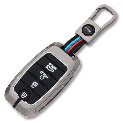 Keycept Metal Alloy Car Key Cover for Kia Seltos, Sonet, Carens Key Cover with Keychain (Type M1)