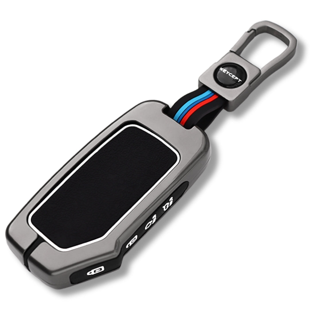 Keycept Metal Alloy Key Cover Compatible with Kia Seltos, Sonet 2023, Carens Clavis, Carens Clavis EV, EV6, Carens Prestige Plus - 4 Button Smart Key with Keychain (Type M1)