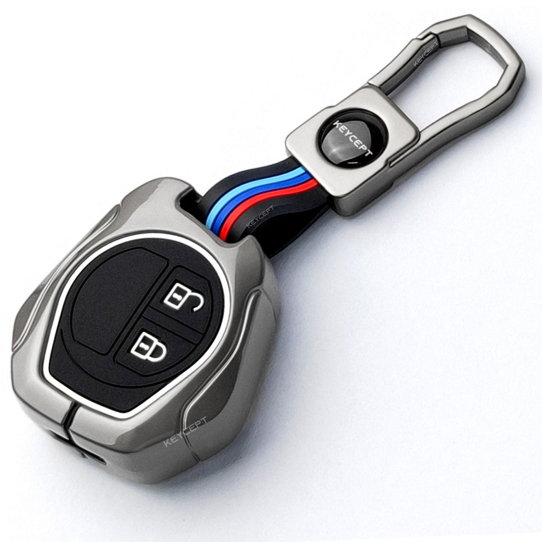 Suzuki Metal Alloy Key Cover with Keychain (Type M1)