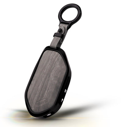 Kia Noir Wood Car Key Cover with Keychain (Type M8)