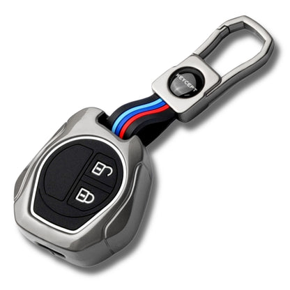 Keycept Metal Alloy Car Key Cover for Suzuki Swift, Dzire, Ertiga, Baleno, Celerio, WagonR, Ritz, Brezza, Scross, Alto, Fronx, XL6, Ciaz, Grand Vitara, Jimny, Alto K10, S Presso, WangoR, Ignis with Keychain (Type M1)
