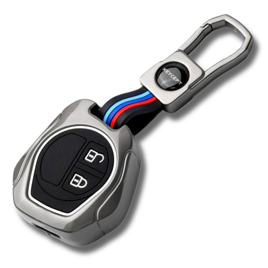 Keycept Metal Alloy Car Key Cover for Suzuki Swift, Dzire, Ertiga, Baleno, Celerio, WagonR, Ritz, Brezza, Scross, Alto, Fronx, XL6, Ciaz, Grand Vitara, Jimny, Alto K10, S Presso, WangoR, Ignis with Keychain (Type M1)