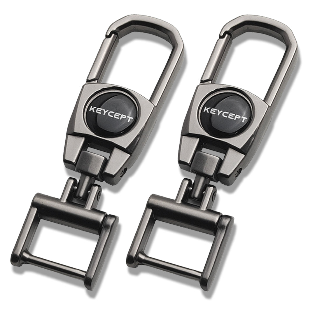 Metal Fob Key Heavy Duty Keychain. (Type 2, Pack of 2)