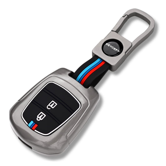 Hyundai Metal key Cover with Keychain (Type M1).