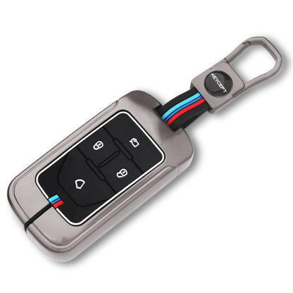 Metal Alloy Key Cover Compatible for Vinfast 4 Button Smart Key with Keychain (Type M1)