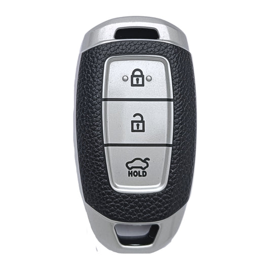 Leather Cover Compatible for Hyundai | Verna | Push Button Start Only 3 Button