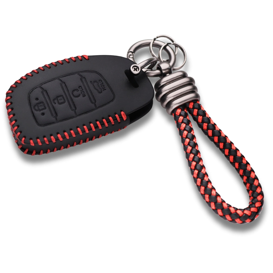 Hyundai Classic Leather Key Cover with Keychain K3