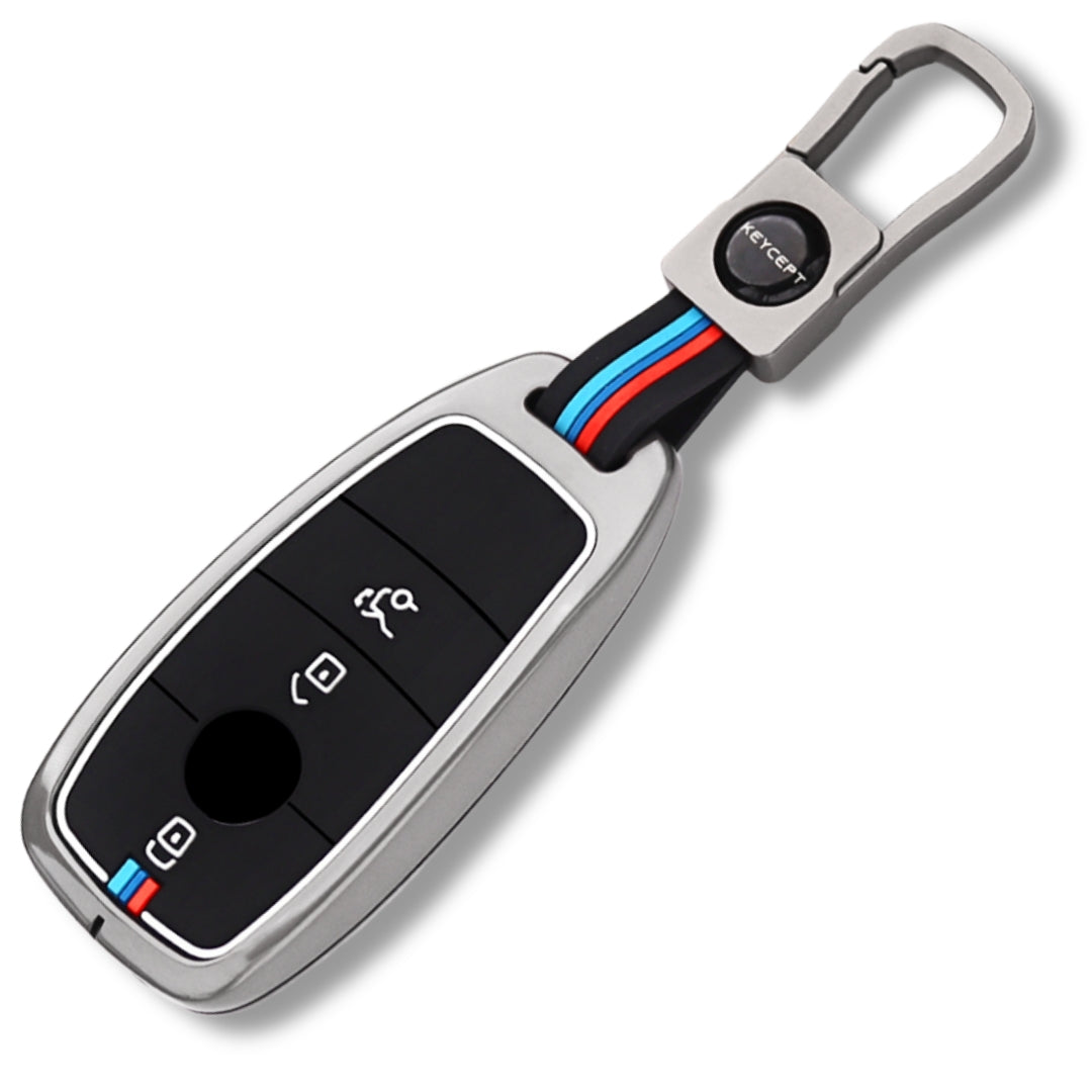 Mercedes Benz Metal Alloy Key Cover with Keychain (Type M1)