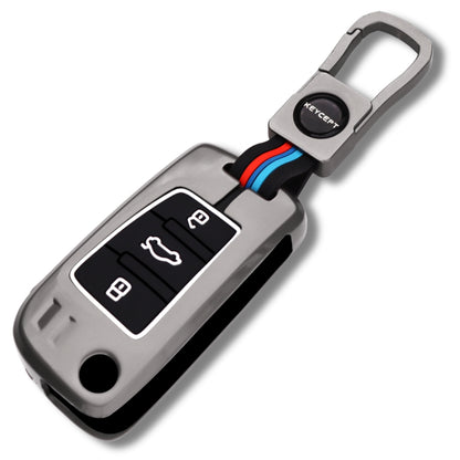 Audi Metal Alloy Key Cover with Keychain (Type M1).