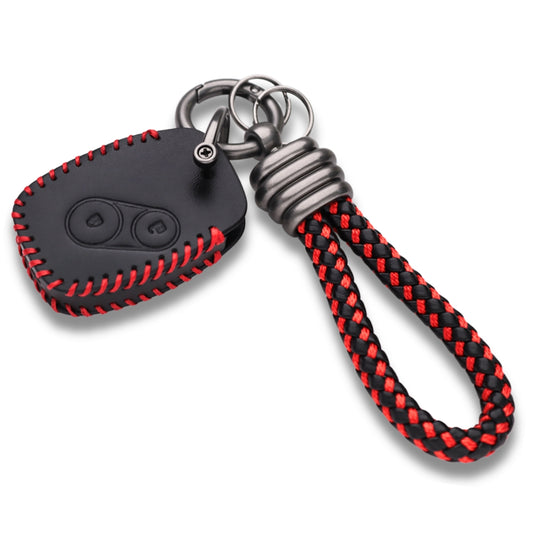 keycept leather key cover For Honda City, Jazz, WR-V, Amaze 2014 + Models 2 Button Remote Key with Keychain.