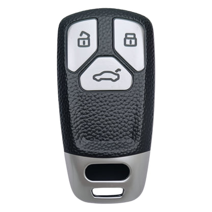 Leather Key Cover Compatible for Audi A4 | S4 | B7 | B8 | A6 | A5 | A7 | A8 | Q5 | S5 | S6 | Q7 3 Button Smart Key