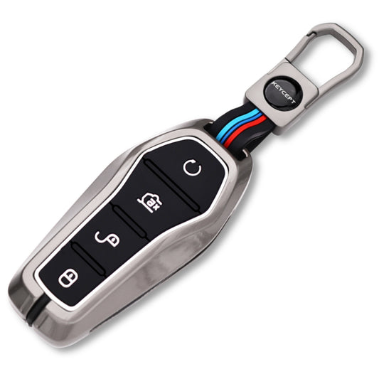 keycept Metal key cover For BYD Atto-3 4 Button Smart Key with Keychain M1.