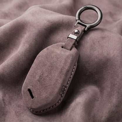 Kia Alcantara Crest Car Key Cover with Keychain (Type 10)