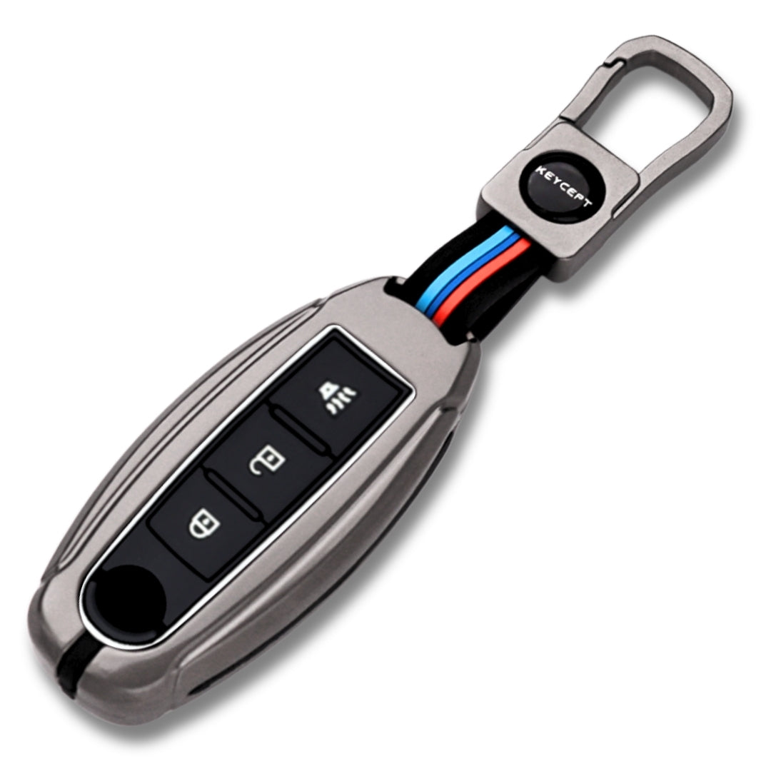 Nissan Metal Alloy Key Cover with Keychain (Type M1)