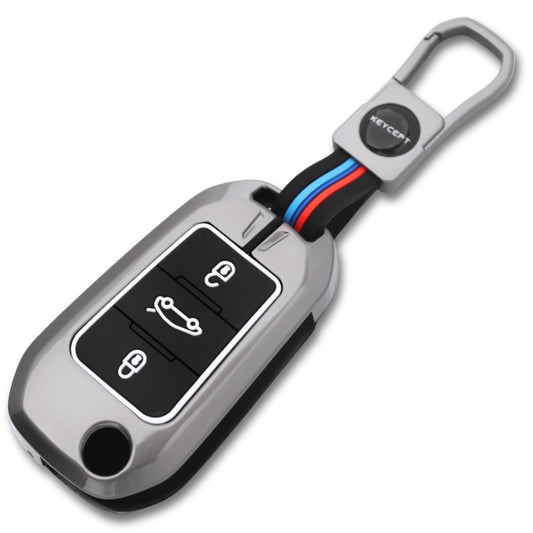 Keycept Metal Silicone car key cover With Keychain.(Type M1)