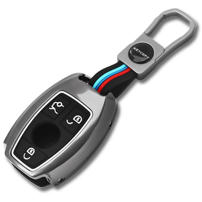 Mercedes Benz Metal Alloy Key Cover with Keychain (Type M1)