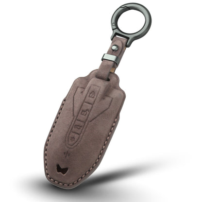 Mahindra Alcantara Crest Car Key Cover with Keychain (Type K10)