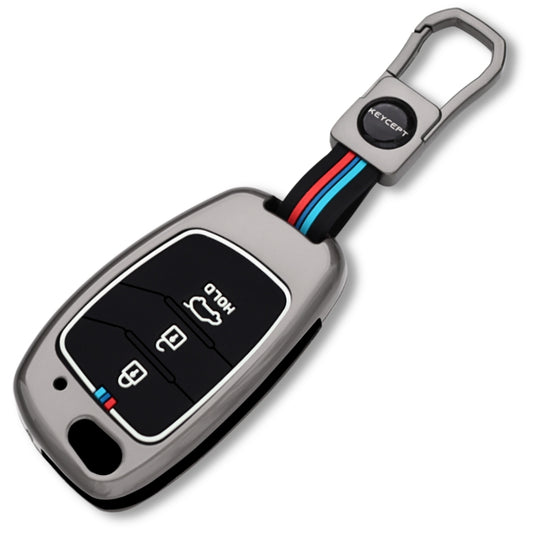 Hyundai Metal Key Cover with Keychain (Type M1)