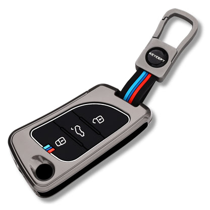 Keycept Metal Alloy Car Key Cover for Universal KD/ Xhorse, LX-B30 universal remote flip Key Cover with Keychain (Type M1)