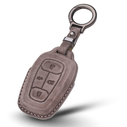 TATA Alcantara Crest Car Key Cover with Keychain (Type 10)