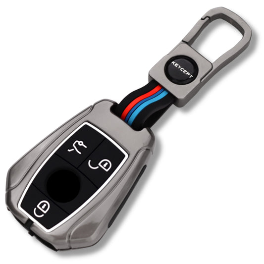 Mercedes Benz Metal Alloy Key Cover with Keychain (Type M1)