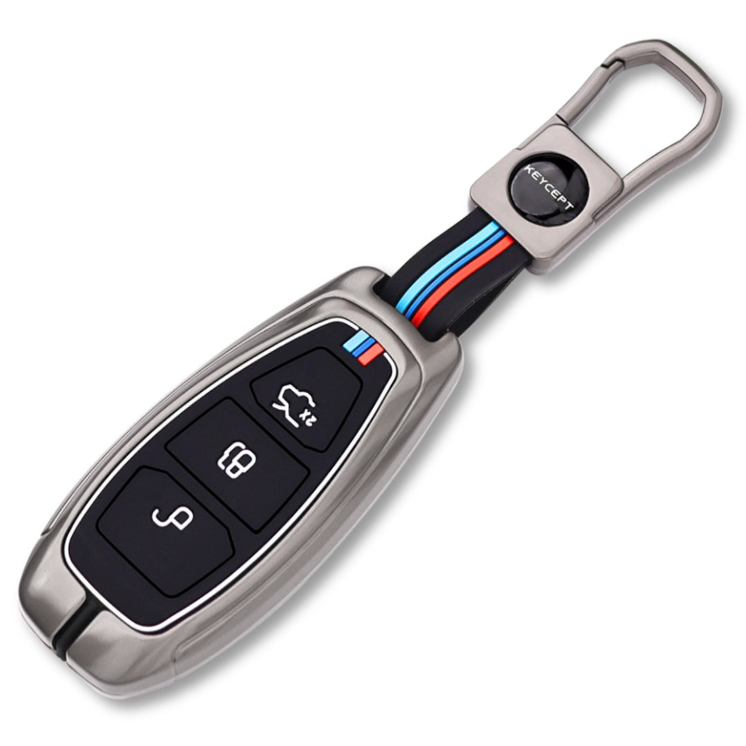 Ford Metal Alloy Key Cover with Keychain (Type M1).