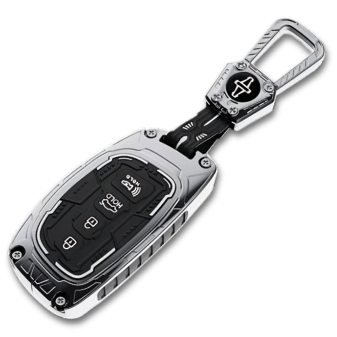 Hyundai Metal Armor Key Cover with Keychain. (Type M4)